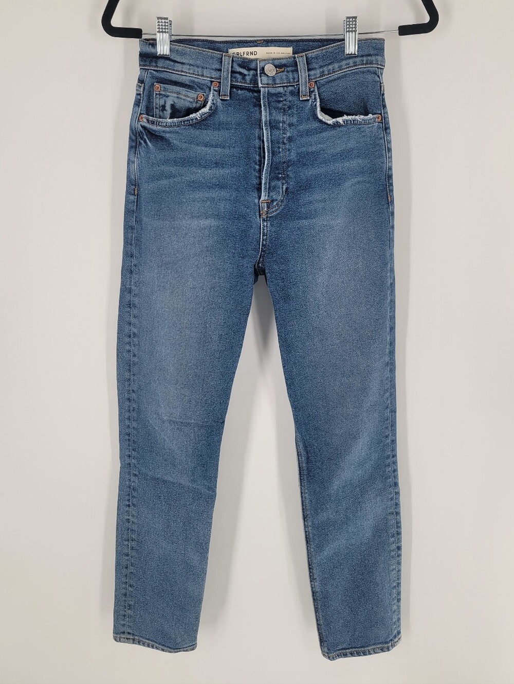 GRLFRND The Piper High-Rise Medium Blue Jeans Size 25